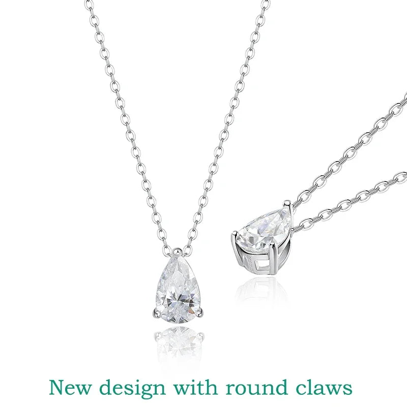 Moissanite Necklace 18k Gold Plated