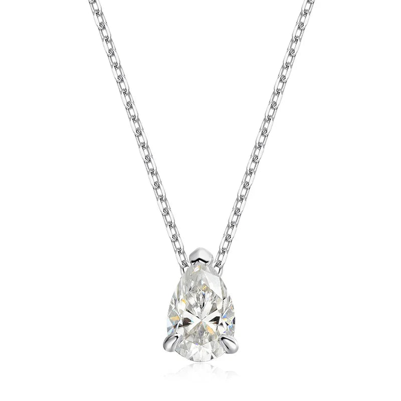 Moissanite Necklace 18k Gold Plated