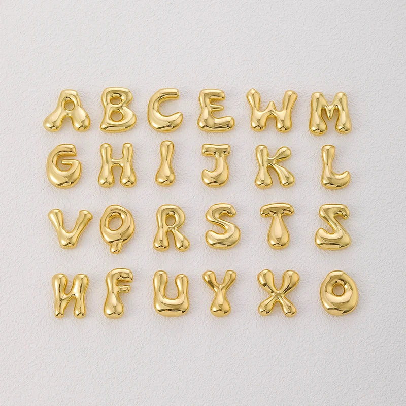 Bubble Letter Pendant Necklaces