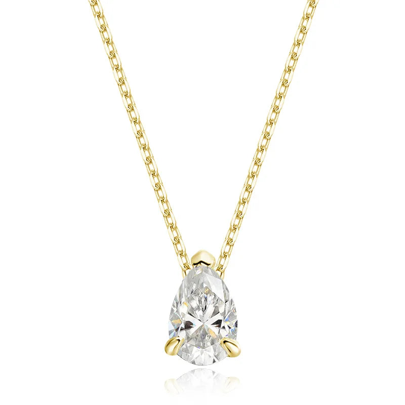 Moissanite Necklace 18k Gold Plated
