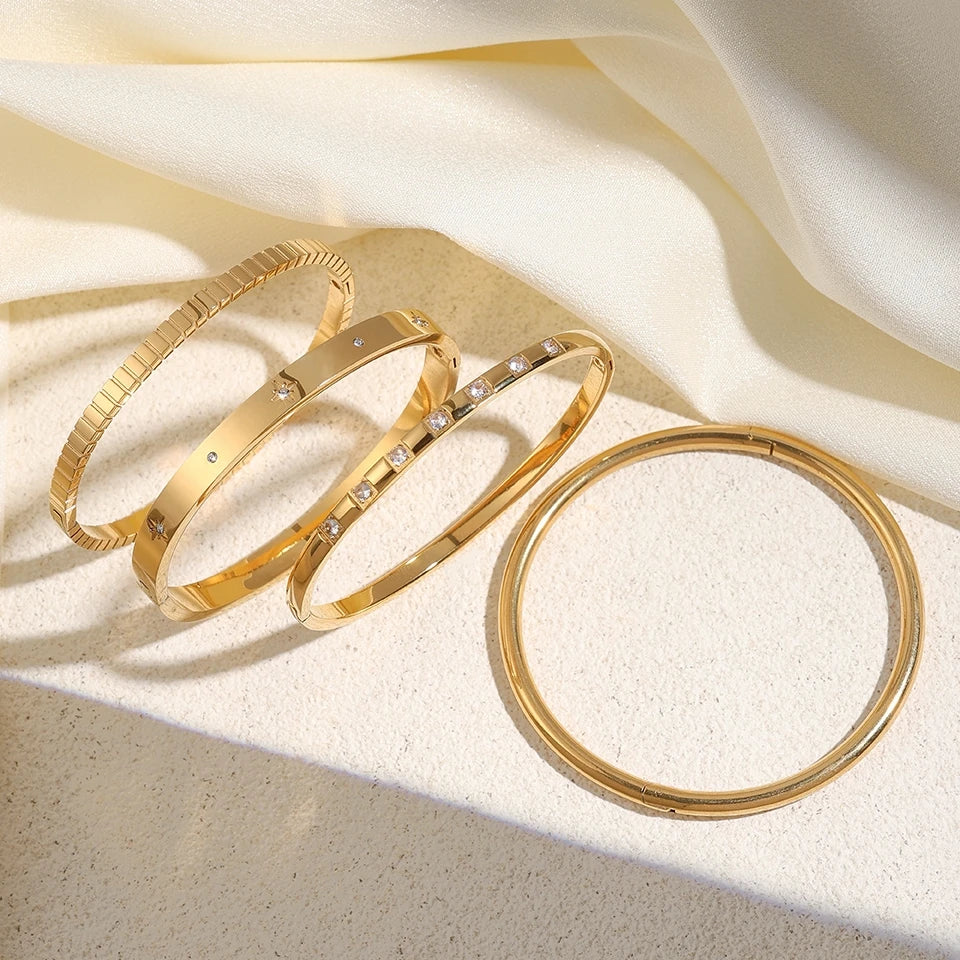 Stacking Bracelets 18k Plated