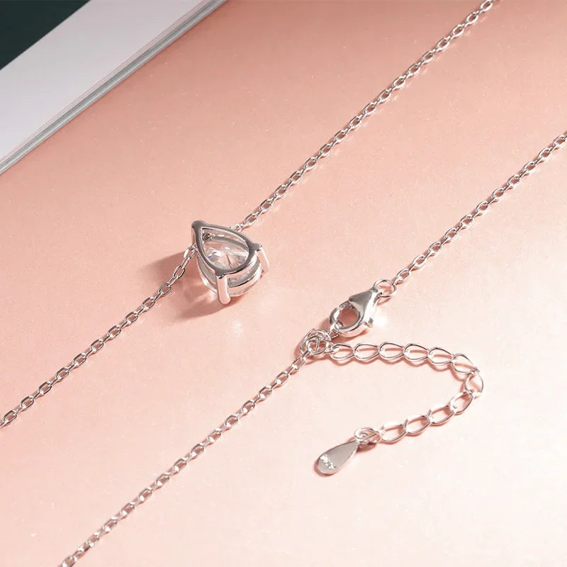 Moissanite Necklace 18k Gold Plated