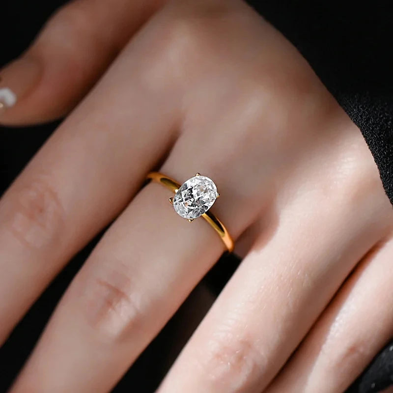 moissonaie oval stone ring
