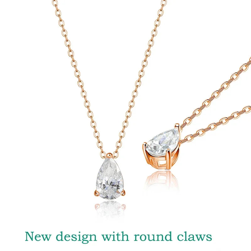 Moissanite Necklace 18k Gold Plated