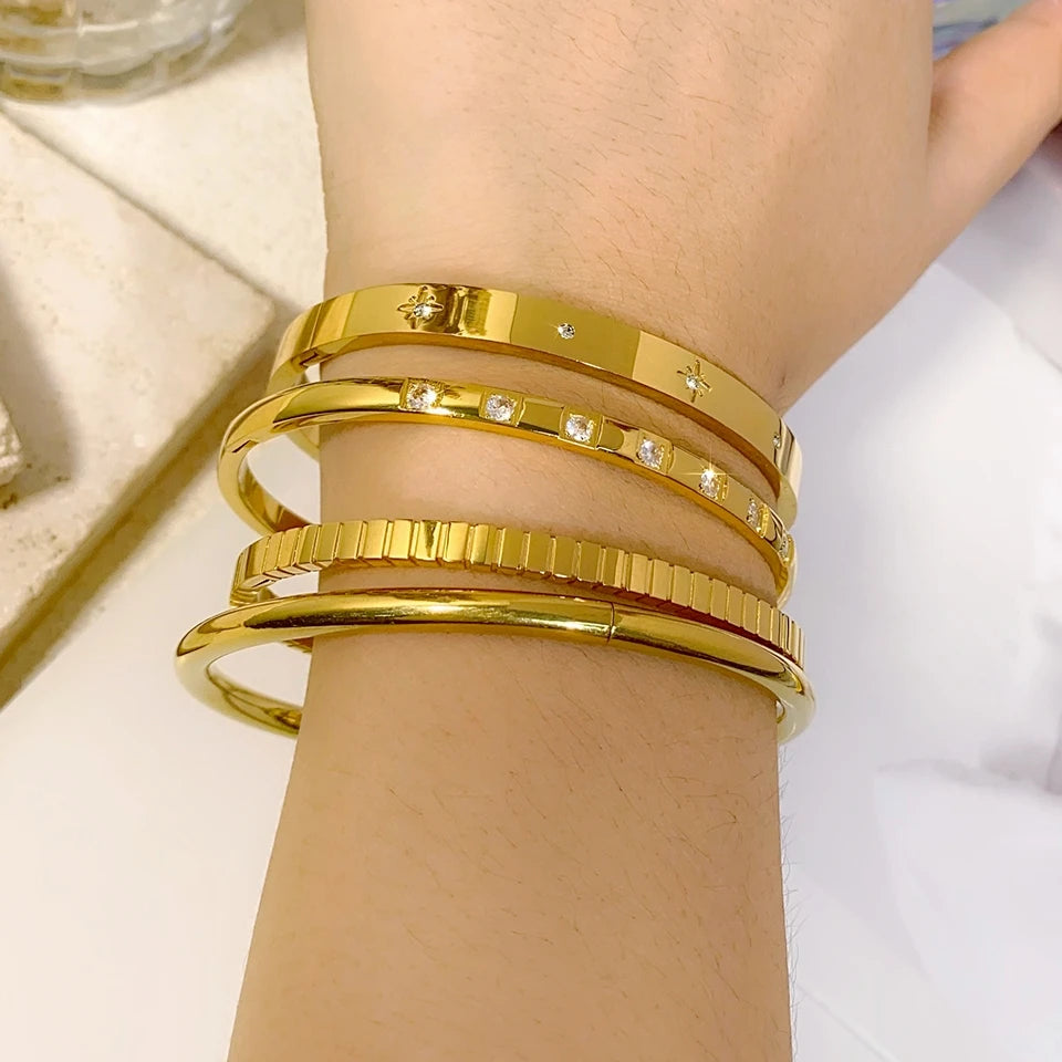 Stacking Bracelets 18k Plated