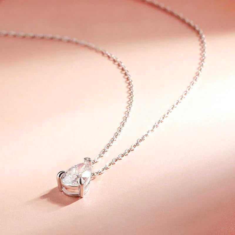 Moissanite Necklace 18k Gold Plated