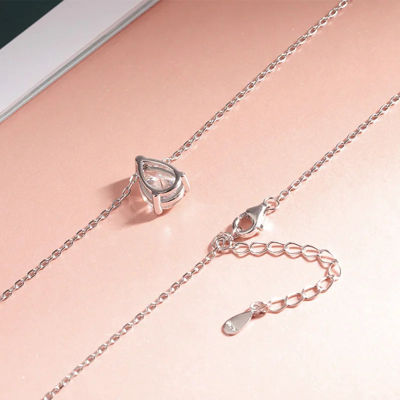 Moissanite Necklace 18k Gold Plated