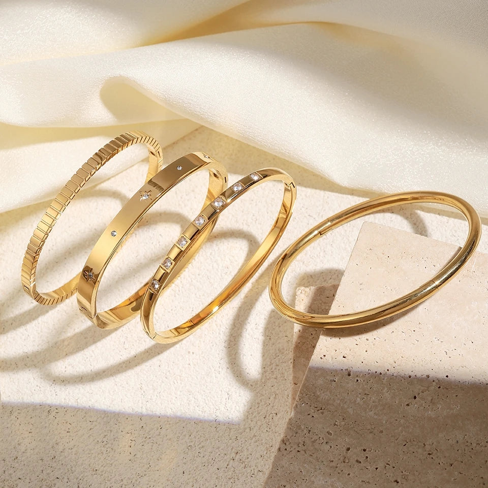 Stacking Bracelets 18k Plated