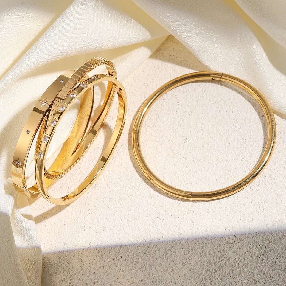 Stacking Bracelets 18k Plated
