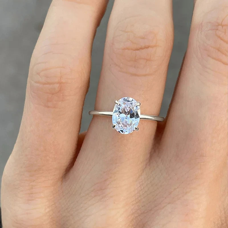 moissonaie oval stone ring