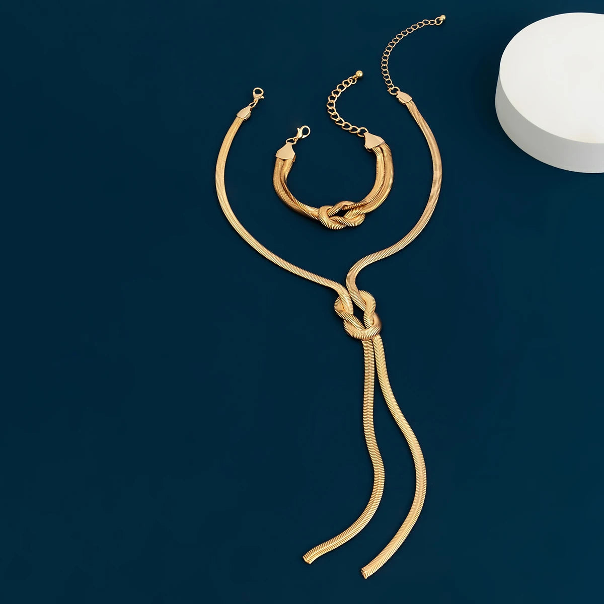 Snake Twisted Chain Necklace Bracelet