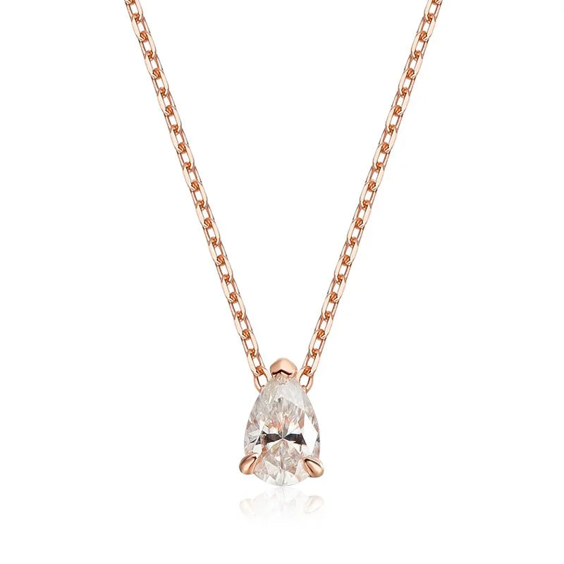Moissanite Necklace 18k Gold Plated