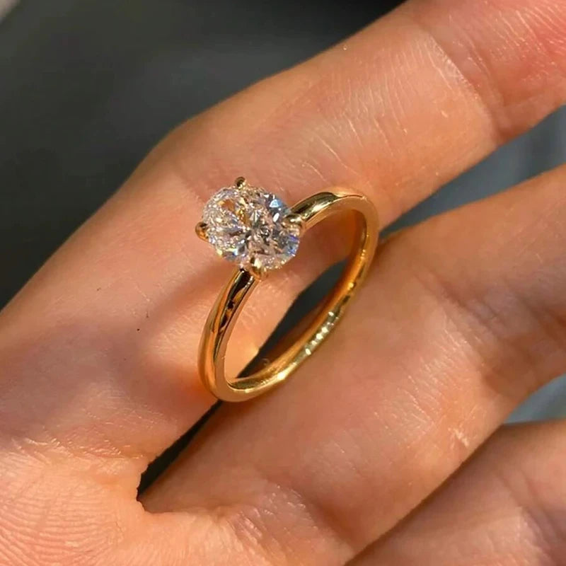 moissonaie oval stone ring