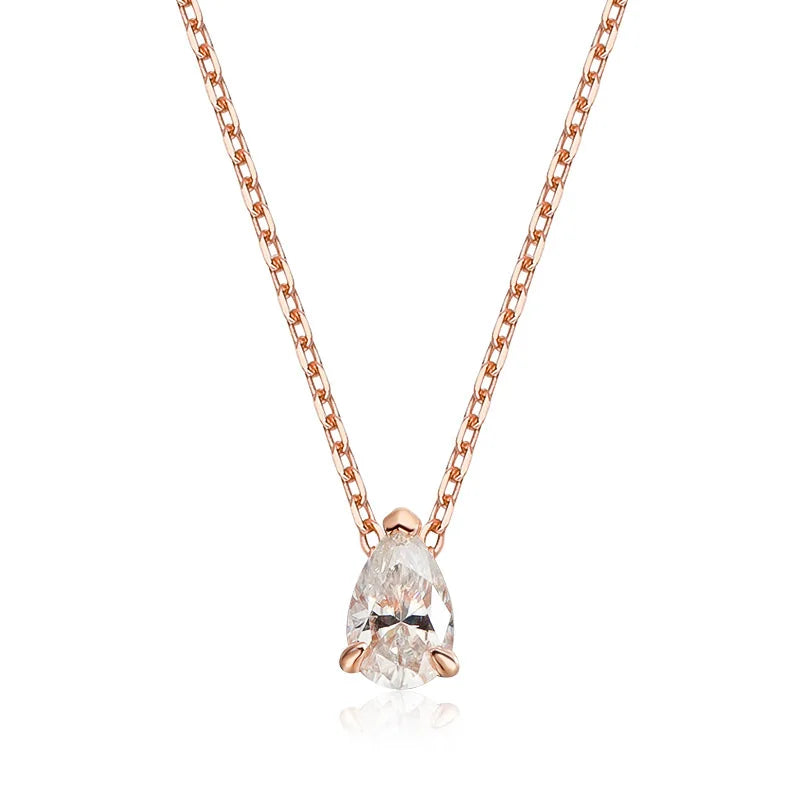 Moissanite Necklace 18k Gold Plated