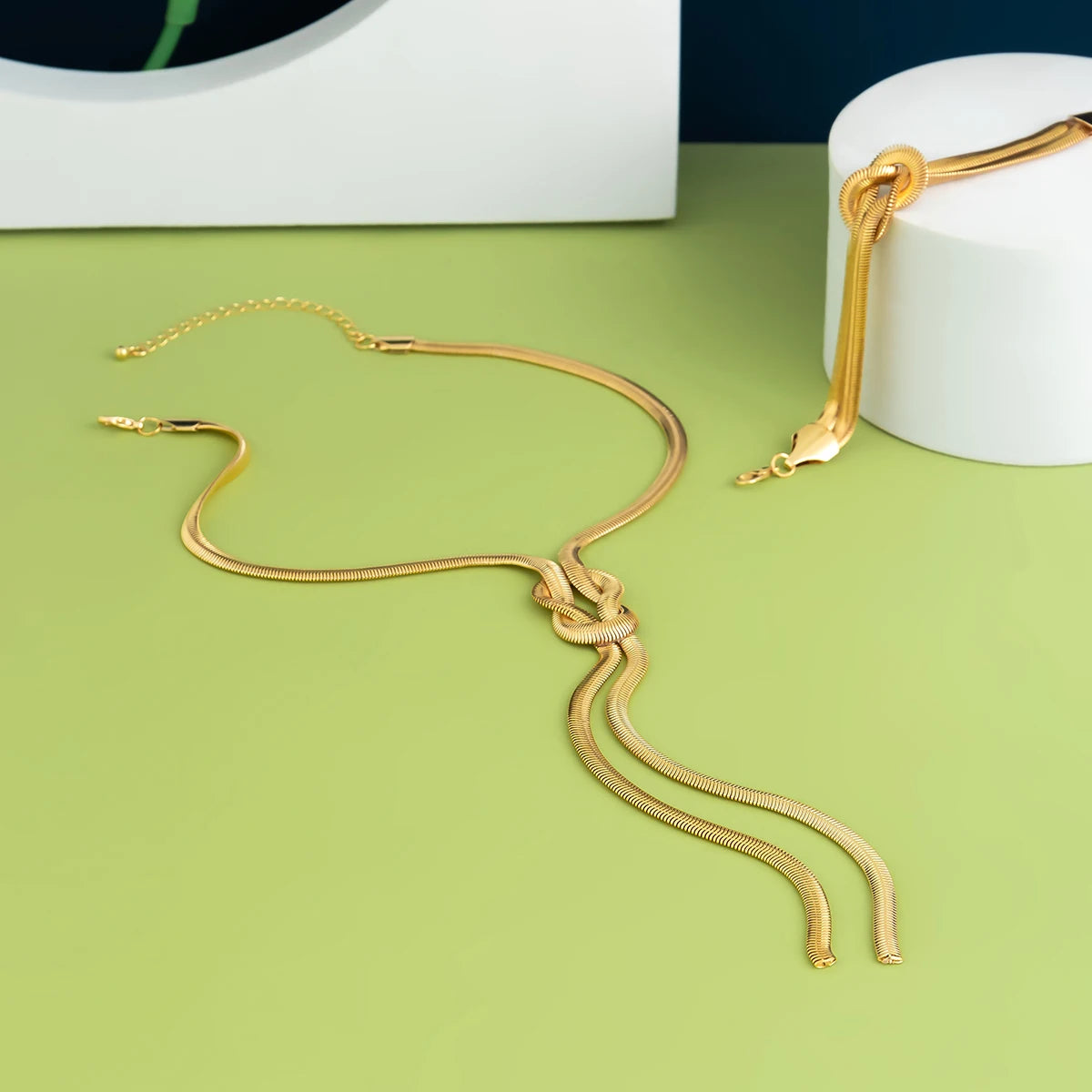 Snake Twisted Chain Necklace Bracelet
