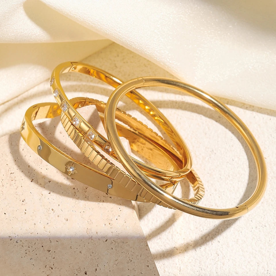 Stacking Bracelets 18k Plated