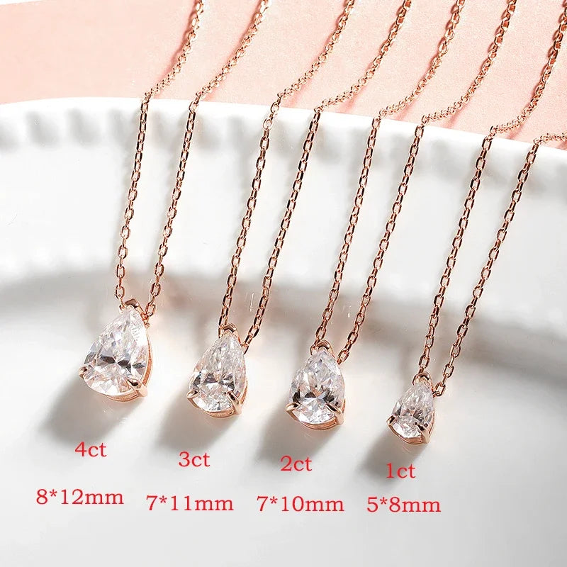 Moissanite Necklace 18k Gold Plated